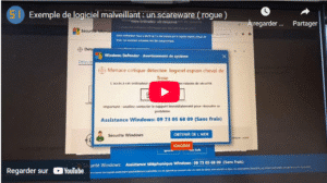 Scareware sur une page Web
