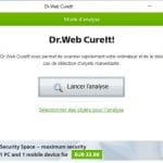 lancement de DrWeb CureIt! sur PC en 2021