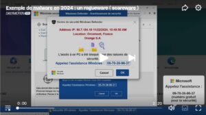 exemple de malware : un rogue ou scareware
